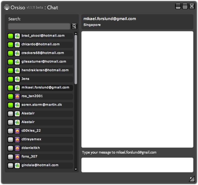 OrSiSo Chat You can also organize your various instant messaging applications with OrSiSo.