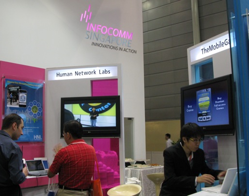 The Infocomm Singapore booth at CommunicAsia 2009.