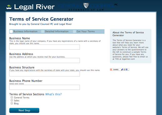 Legal River ToS Legal River