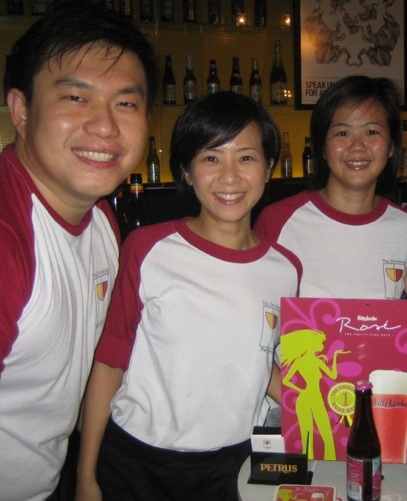 The Drinking Partners Lincoln Goh (left) with two other members of The Drinking Partners team.