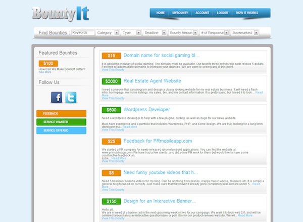 BountyIt Home Page