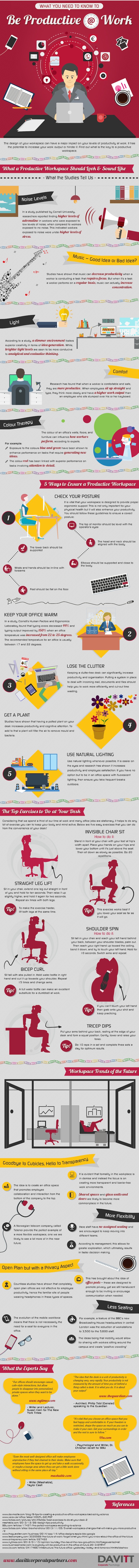 how-to-be-productive-at-work-infographic