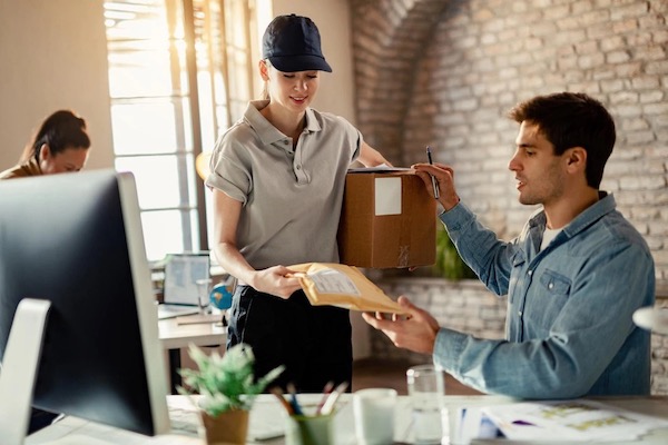 delivery package woman